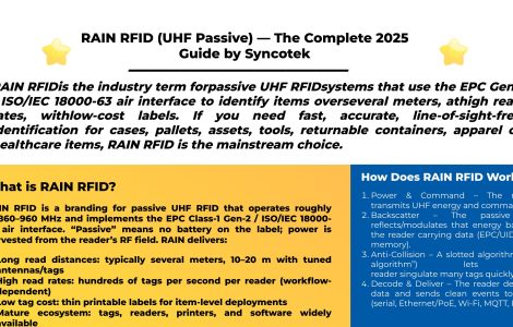 RAIN RFID: What It Is, How It Works, Readers, Tags, Antennas & Use Cases | Syncotek