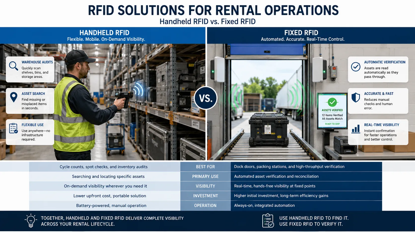 RFID-assisted rental return and condition inspection