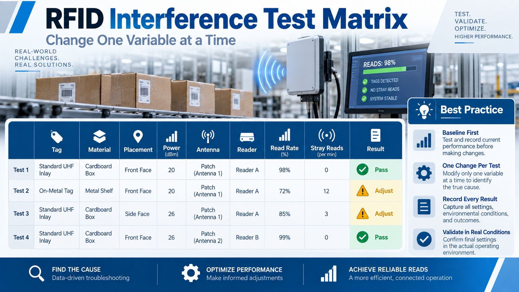 RFID Interference Test Matrix