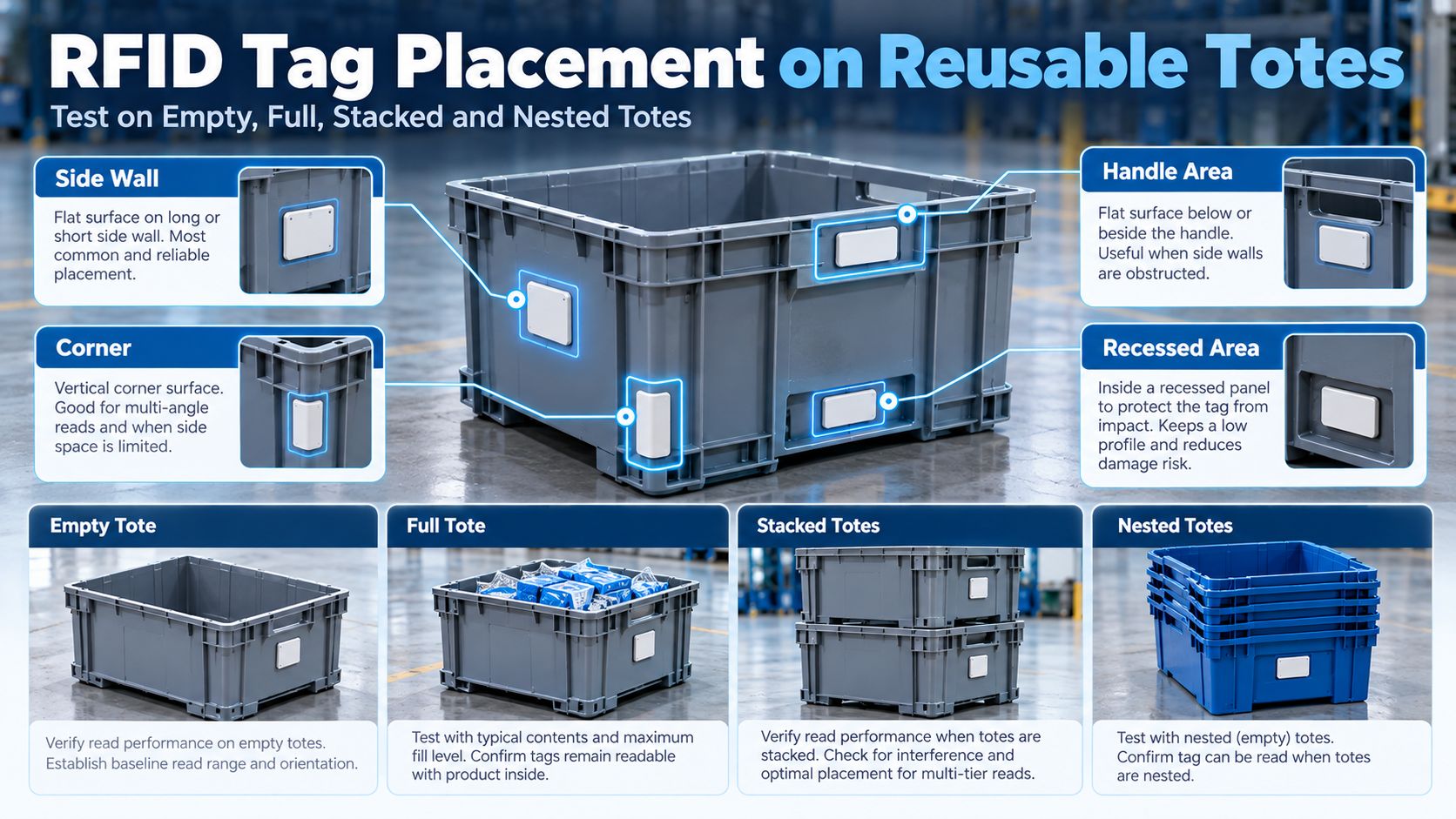 RFID Tag Placement on Reusable Totes