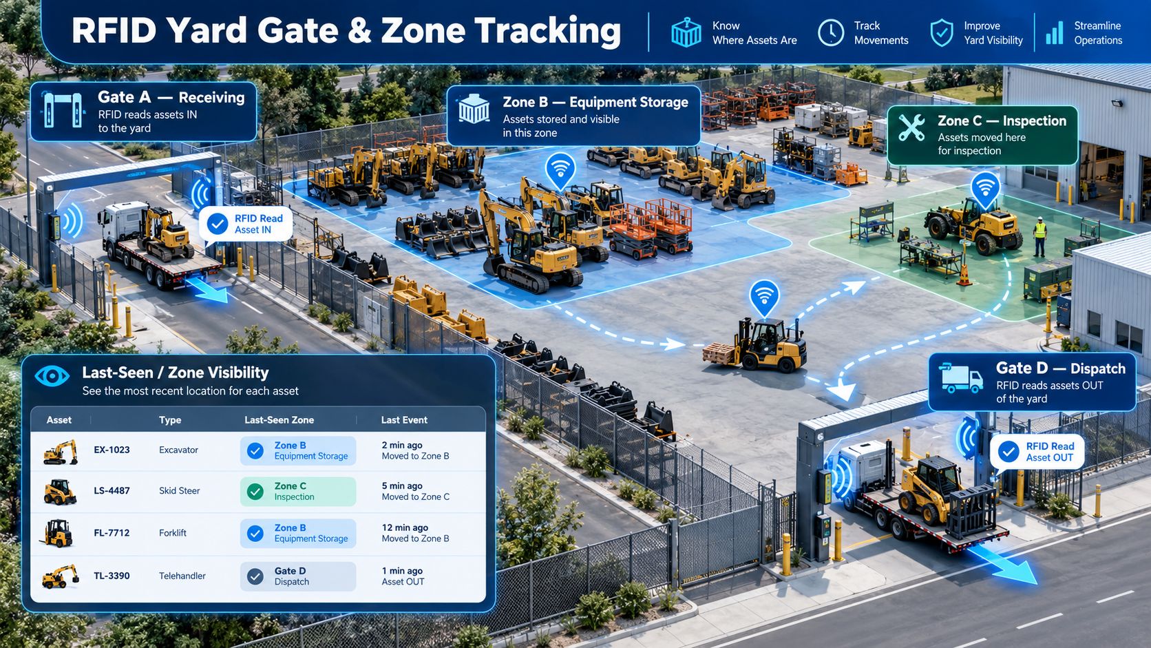 RFID Yard Gate and Zone Tracking